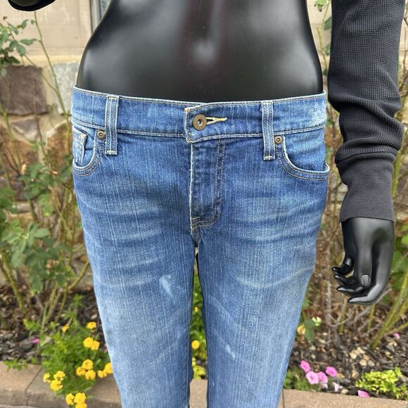 Vintage Old Navy Jeans 1994 Womens Size 8 Regular Medium Denim Bleach Bottom - Picture 2 of 9